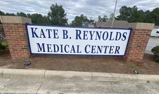 Photo of sign at Kate. B. Reynolds