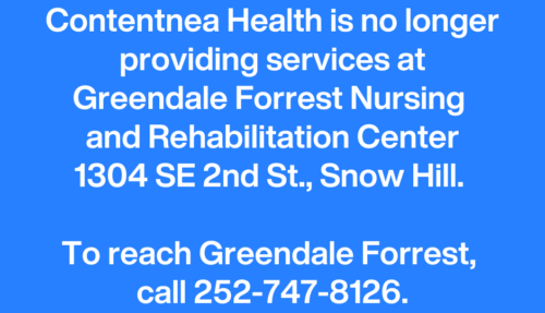 Greendale Forrest Nursing and Rehabilitation Center 1304 SE 2nd St., Snow Hill (4)